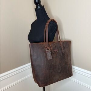 NWOT Baseballism Vintage Glove Leather Brown Tote Bag
